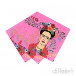 Talking Tables Accessoires de Fête Frida Kahlo | Serviettes de Table Fleuries | Serviette Papier Frida | Lot de 12 - B07G67MZZ9